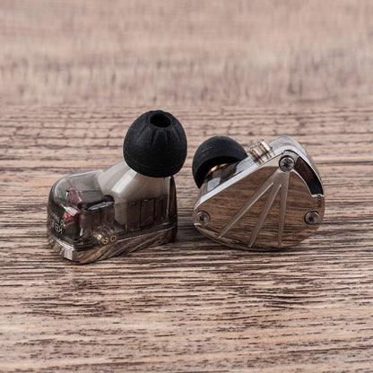 Kbear KB10 Pure IEM 5 Drivers Stage in Ear Monitor with Detachable 2 Pin Cable for Singer(With Microphone, Silver Black)